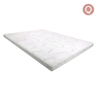 Giselle Bedding Queen Size 7cm Thick Bamboo Fabric Mattress Topper - White