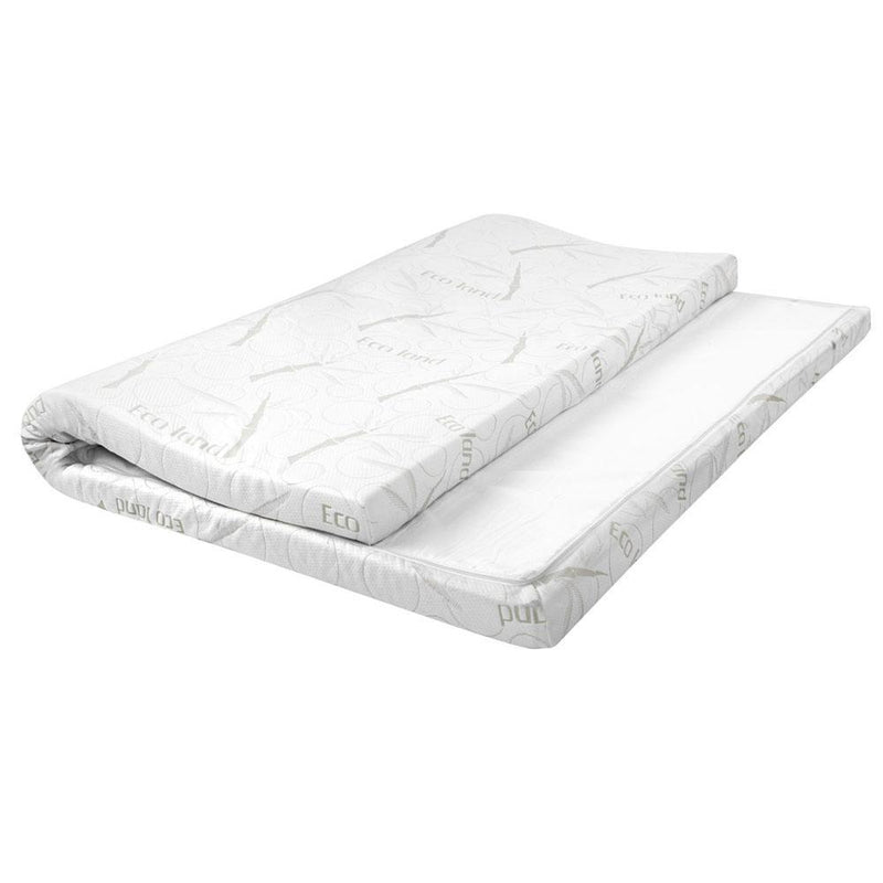 Giselle Bedding Queen Size 7cm Thick Bamboo Fabric Mattress Topper - White Payday Deals