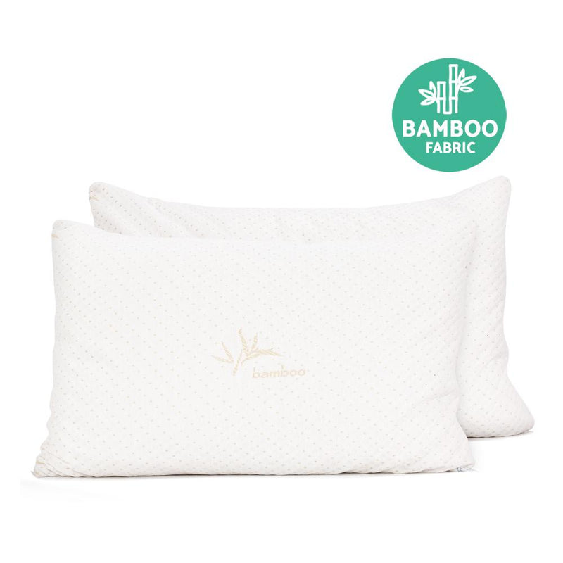 Giselle Bedding Set of 2 Single Bamboo Memory Foam Pillow Payday Deals