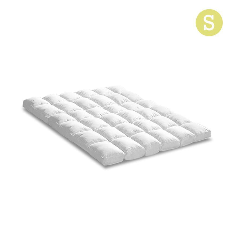 Giselle Bedding Single Size Duck Feather Down Mattress Topper