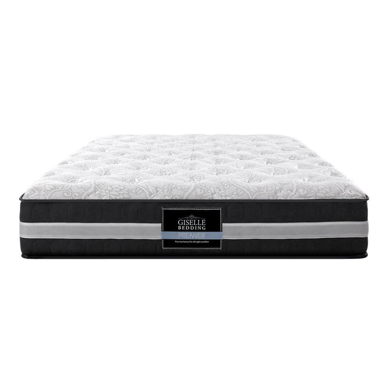 Giselle King Mattress Bed Size 7 Zone Pocket Spring Medium Firm Foam 30cm Payday Deals