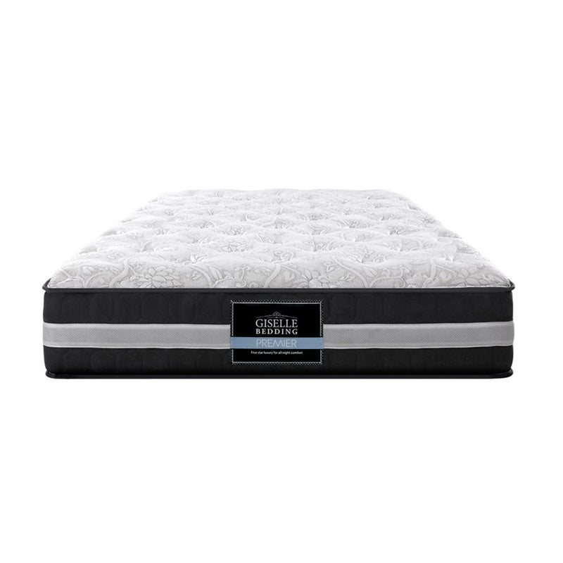 Giselle King Single Mattress Bed Size 7 Zone Pocket Spring Medium Firm Foam 30cm Payday Deals