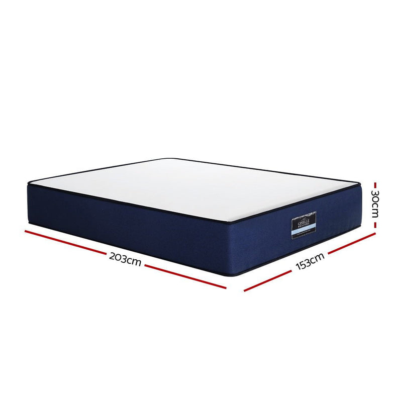 Giselle Queen Mattress Pocket Spring 7-zone Latex Foam Layer Bed Mattresses Payday Deals