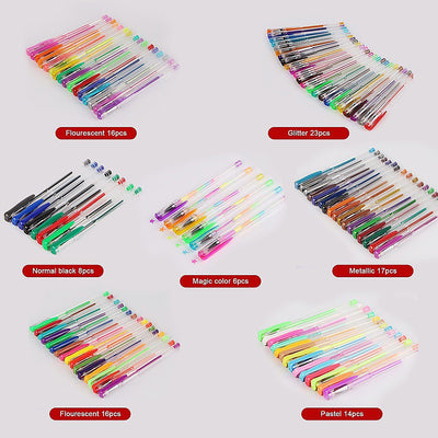Glitter Gel Pens (100 pack) with 2.5X More Ink - Craft, Kids & Adult Colouring Payday Deals