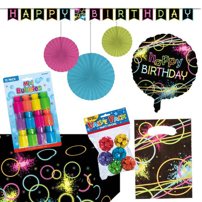 Glow Party 8 Guest Happy Birthday Pack