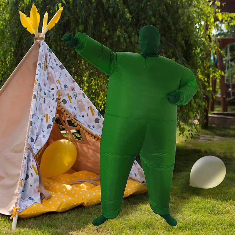 Go Green Inflatable Costume Fancy Dress Suit Fan Operated Payday Deals