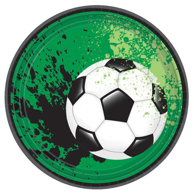 Goal Getter Soccer Round Paper Plates 18 Pack