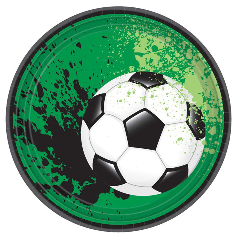 Goal Getter Soccer Round Paper Plates 18 Pack Payday Deals