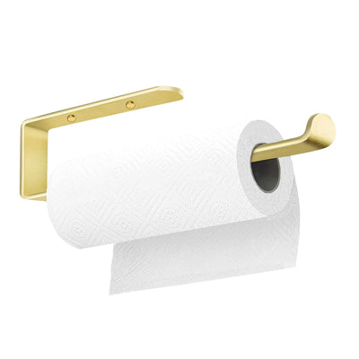 Gold Kitchen Bathroom Paper Holder Towel Holder Self Adhesive or Screw Mount 31cm Payday Deals