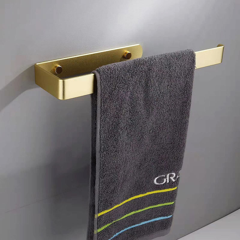 Gold Kitchen Bathroom Paper Holder Towel Holder Self Adhesive or Screw Mount 31cm Payday Deals