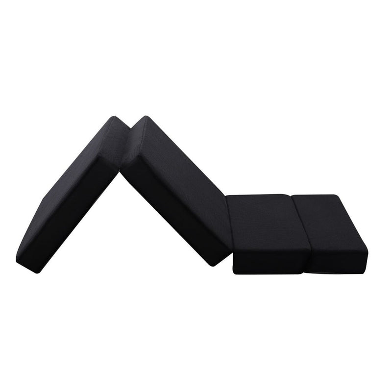 GOMINIMO 4 Fold Folding Mattress Black Air Mesh GO-FM-105-EON Payday Deals