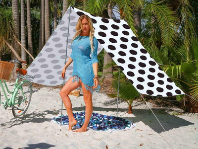 Good Vibes Summer Beach Tent Spot Black 148x370cm