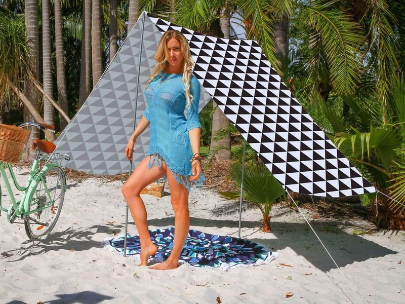Good Vibes Summer Beach Tent Triangles 148x370cm