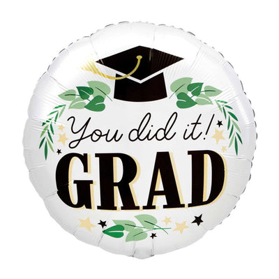 Graduation You did it GRAD Ivy Satin Foil Balloon