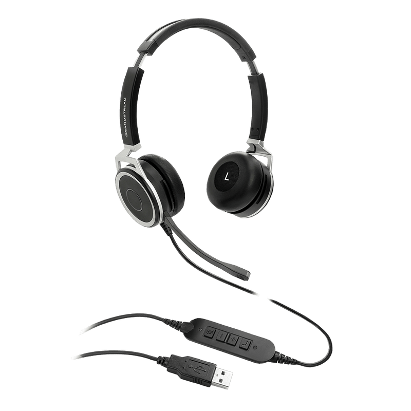 GRANDSTREAM GUV3005 Premium Dual Ear USB Headset, Busy Light, Noise Canceling Microphone, HD Audio, 2m USB Cable, Suits Teams, Zoom, 3CX Payday Deals