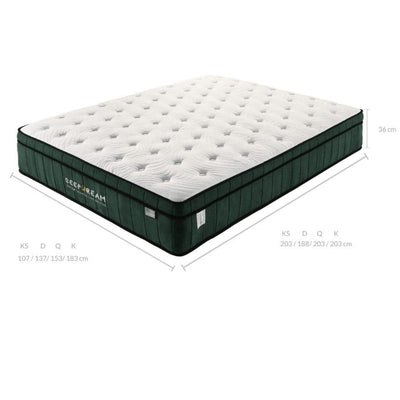 Green Tea Cool Gel Memory Foam Mattress 36cm 5 Zone Queen Payday Deals