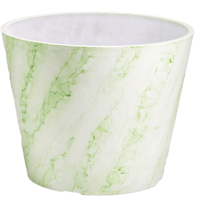 Green & White Imitation Marble Pot 25cm