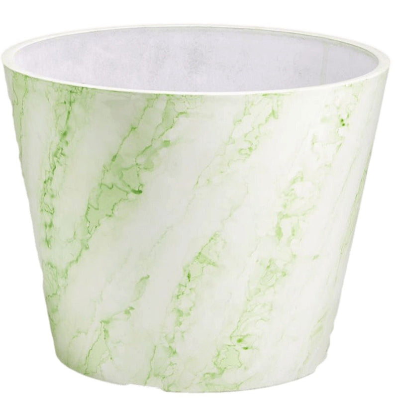 Green & White Imitation Marble Pot 25cm Payday Deals