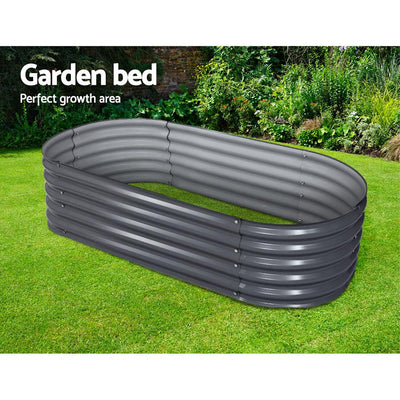 Greenfingers 160X80X42CM Galvanised Raised Garden Bed Steel Instant Planter Payday Deals