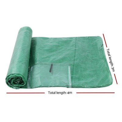 Greenfingers 4X3X2M Walk In Replacement Greenhouse PE Cover Shed - Cover Only