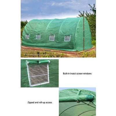 Greenfingers 4X3X2M Walk In Replacement Greenhouse PE Cover Shed - Cover Only