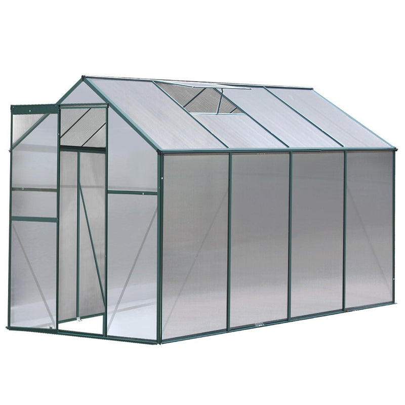 Greenfingers Aluminum Greenhouse Green House Garden Shed Polycarbonate 2.52x1.9M Payday Deals