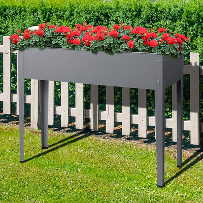 Greenfingers Garden Bed 100X80X30CM Galvanised Steel Raised Planter Standing Box Payday Deals