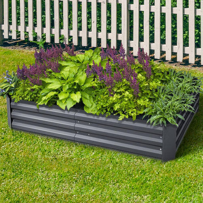 Greenfingers Garden Bed 2PCS 150X90X30CM Galvanised Steel Raised Planter Payday Deals