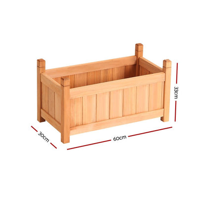 Greenfingers Garden Bed Raised Wooden Planter Box Vegetables 60x30x33cm Payday Deals