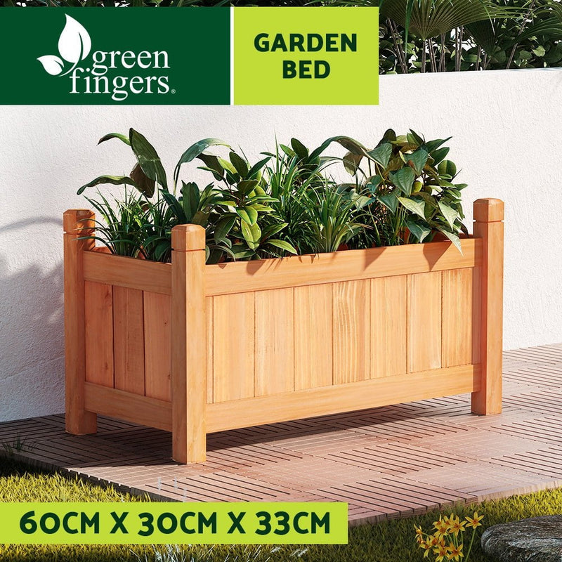 Greenfingers Garden Bed Raised Wooden Planter Box Vegetables 60x30x33cm Payday Deals