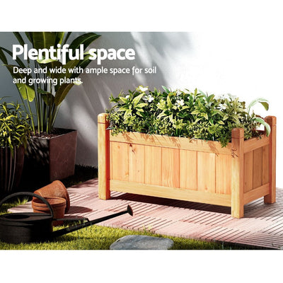 Greenfingers Garden Bed Raised Wooden Planter Box Vegetables 60x30x33cm Payday Deals