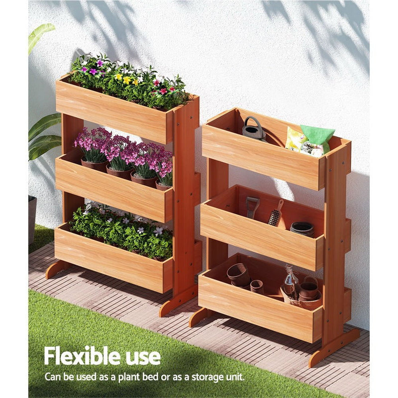 Greenfingers Garden Bed Raised Wooden Planter Box Vegetables 69x39x106cm Payday Deals