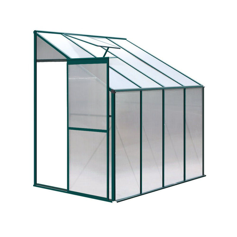 Greenfingers Greenhouse Aluminium Green House Garden Polycarbonate 2.52x1.27M Payday Deals