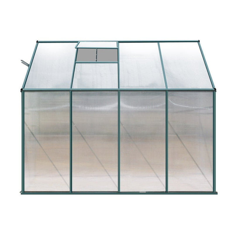 Greenfingers Greenhouse Aluminium Green House Garden Polycarbonate 2.52x1.27M Payday Deals