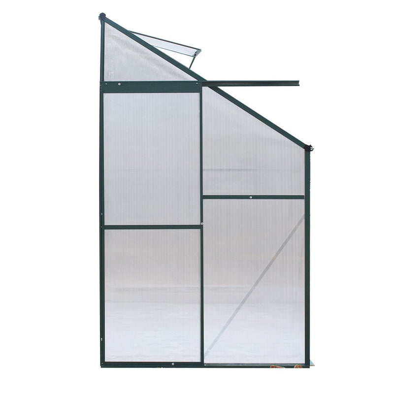 Greenfingers Greenhouse Aluminium Green House Garden Polycarbonate 2.52x1.27M Payday Deals