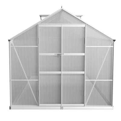 Greenfingers Greenhouse Aluminium Green House Garden Shed Polycarbonate 4.1x2.5M Payday Deals