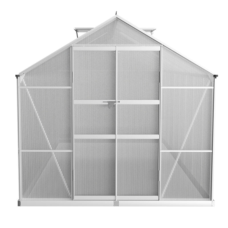 Greenfingers Greenhouse Aluminium Green House Garden Shed Polycarbonate 4.1x2.5M Payday Deals