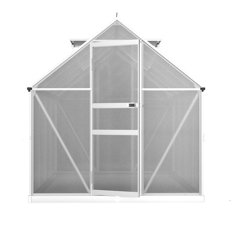 Greenfingers Greenhouse Aluminium Green House Polycarbonate Garden Shed 2.4x1.9M Payday Deals