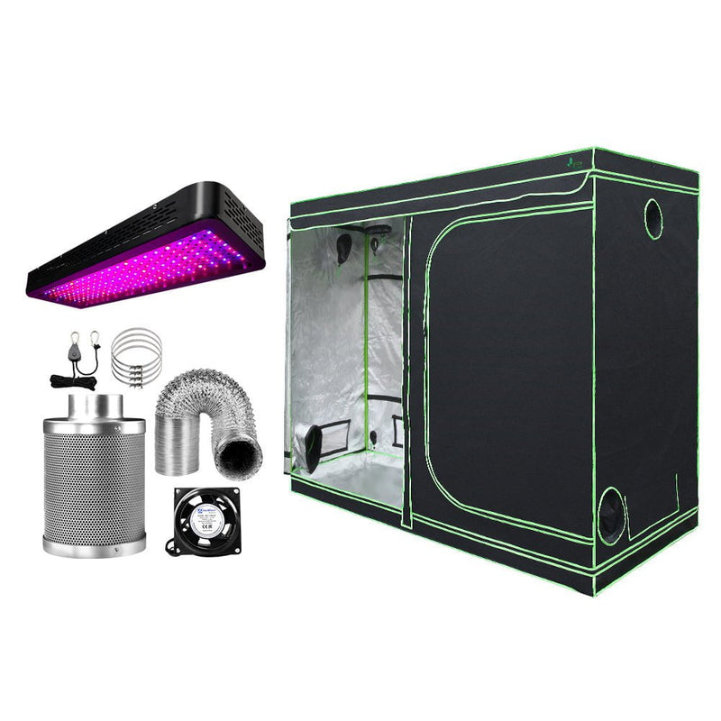 Greenfingers Grow Tent 2000W LED Grow Light 240X120X200cm Mylar 6" Ventilation Payday Deals