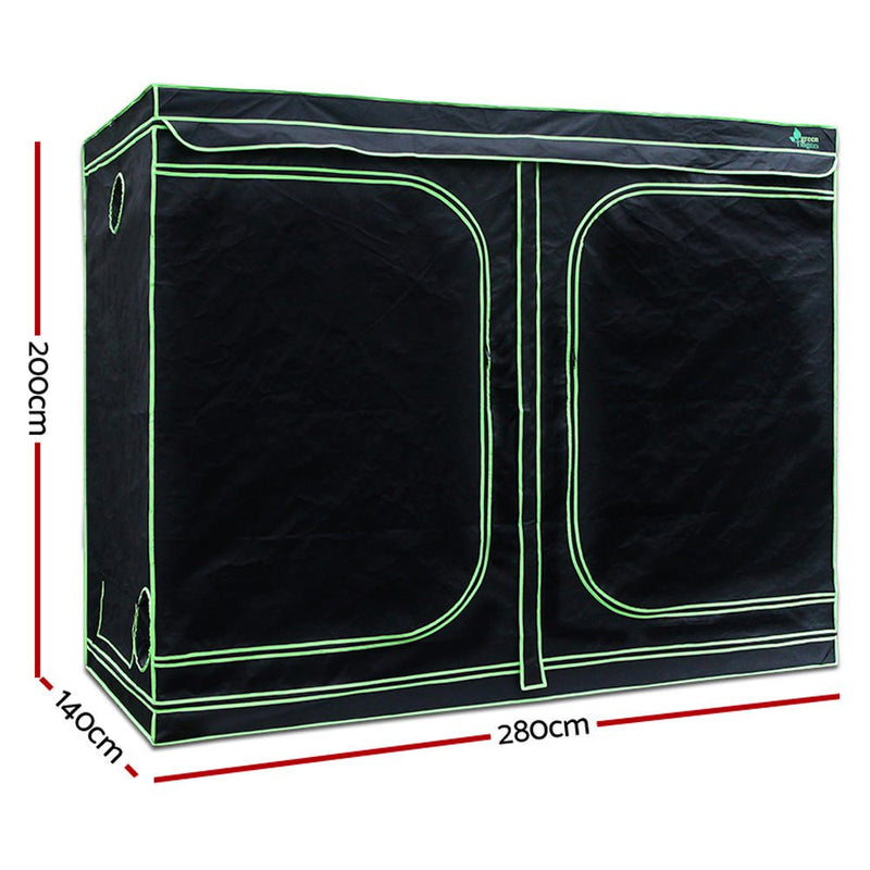 Greenfingers Grow Tent 2000W LED Grow Light 280X140X200cm Mylar 6" Ventilation Payday Deals