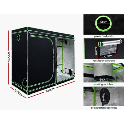 Greenfingers Grow Tent 2200W LED Grow Light Hydroponic Kit System 2.4x1.2x2M Payday Deals