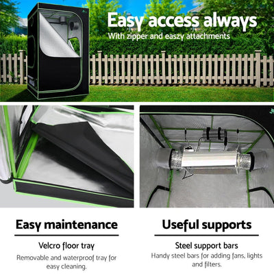 Greenfingers Grow Tent Kits 1680D Oxford 0.9MX0.9MX1.8M Hydroponics Grow System Payday Deals