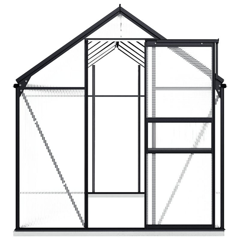 Greenhouse with Base Frame Anthracite Aluminium 7.03 m² Payday Deals