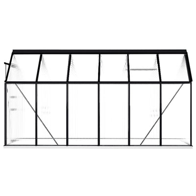 Greenhouse with Base Frame Anthracite Aluminium 7.03 m² Payday Deals