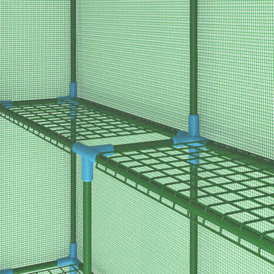 Greenhouse with Shelves Steel 143x143x195 cm Payday Deals