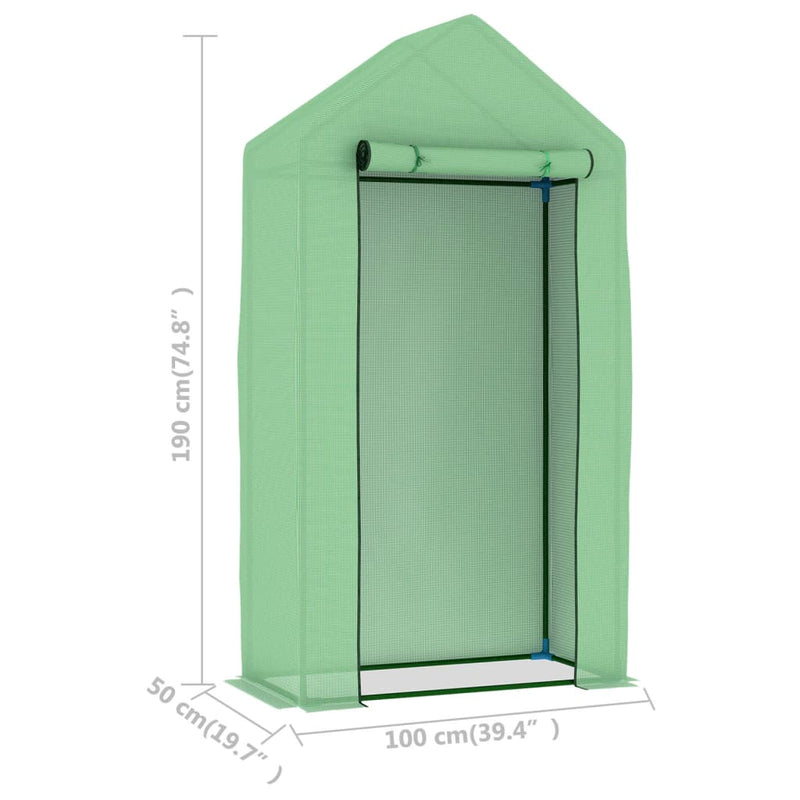 Greenhouse with Steel Frame 0.5 m? 1x0.5x1.9 m Payday Deals
