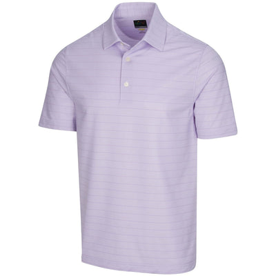 Greg Norman Mens Freedom Micro Stripe Polo Shirt Golf - Mystic Purple Payday Deals