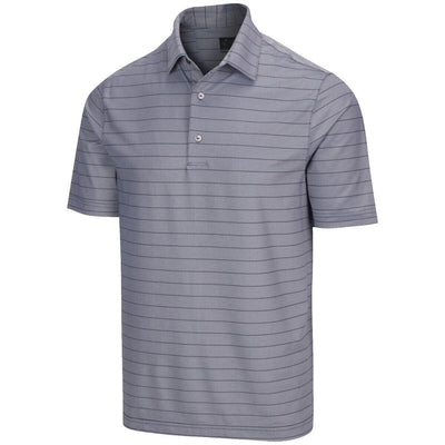 Greg Norman Mens Freedom Micro Stripe Polo Shirt Golf - Navy Payday Deals