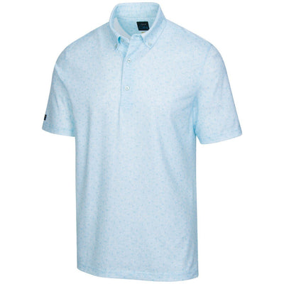 Greg Norman Mens Starfish Polo Shirt Top Golf - Icy Falls Payday Deals
