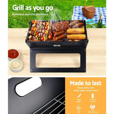 Grillz Notebook Portable Charcoal BBQ Grill Payday Deals